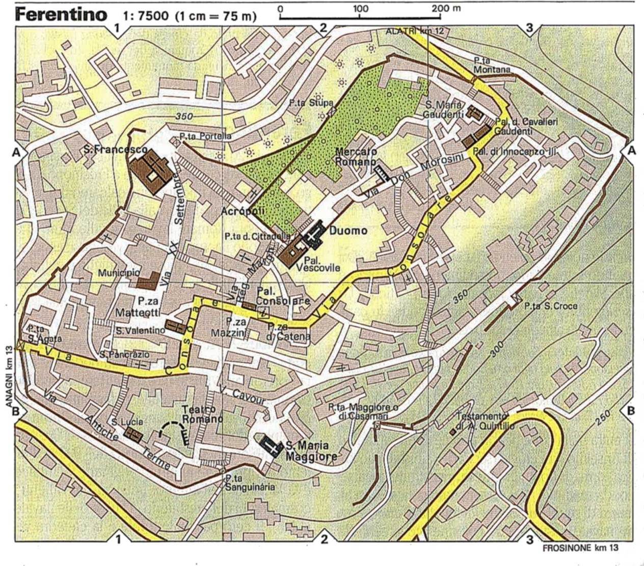 pianta di ferentino moderna